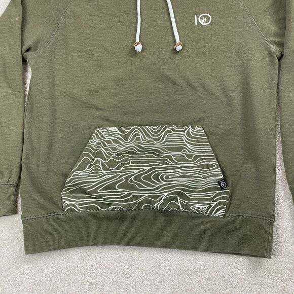 10 Tree Sweatshirt Mens Small Hoodie Outdoor Classic Relaxed Casual Pullover - Picture 4 of 16
